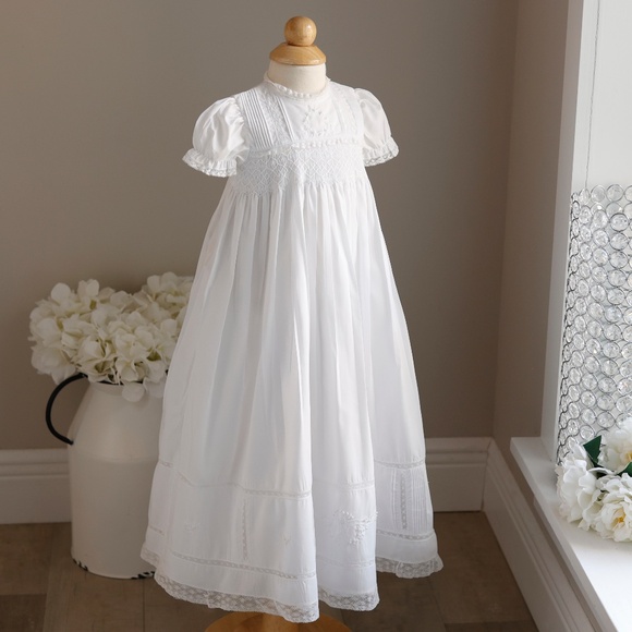 Girls Heirloom Pearl Embroidery Special Occasion Gown Set Feltman Brothers NWT